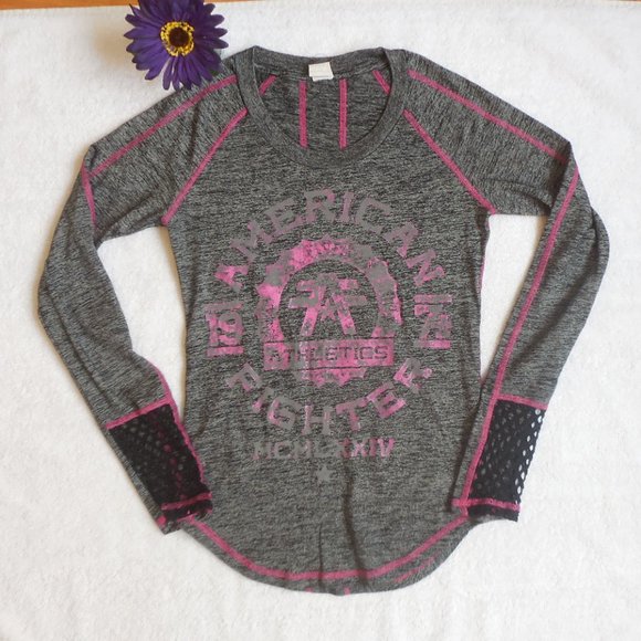 American Fighter T-Shirt Gray Graphic Size XS - Picture 8 of 9